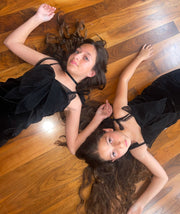 Velvet Bardot Top - Black