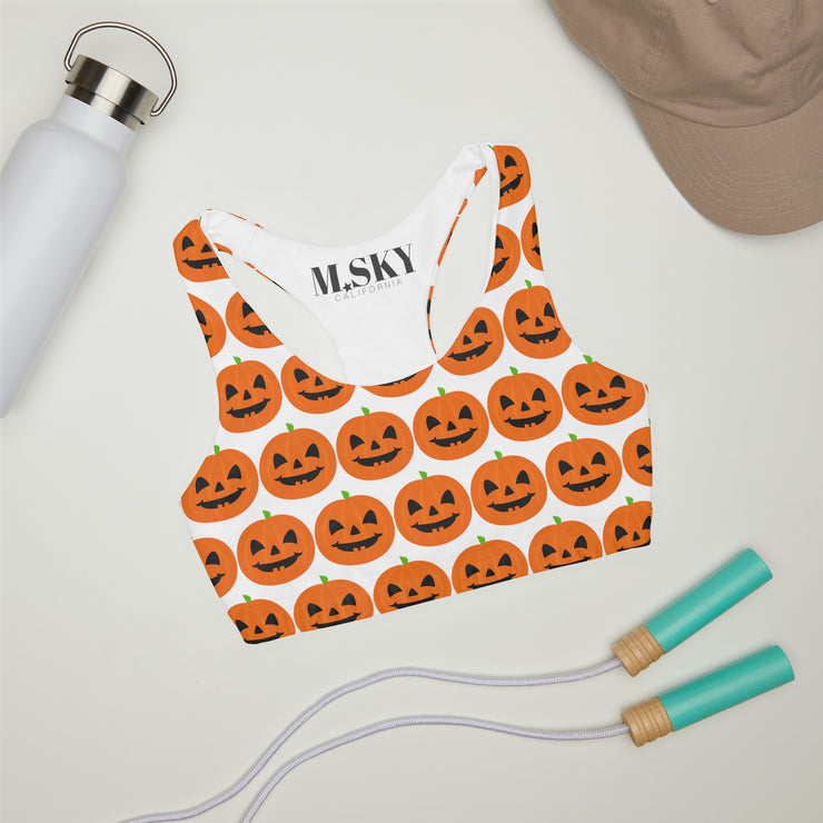 Pumpkin Double Lined Seamless Cropped Tank