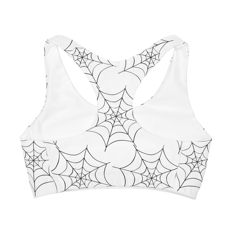 Spider Web Double Lined Seamless Crop Tank