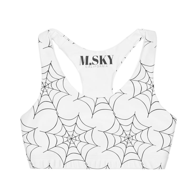 Spider Web Double Lined Seamless Crop Tank