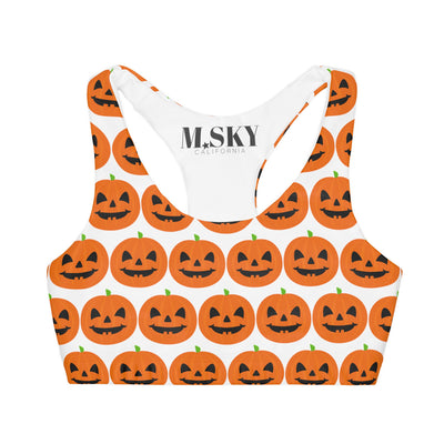 Pumpkin Double Lined Seamless Cropped Tank