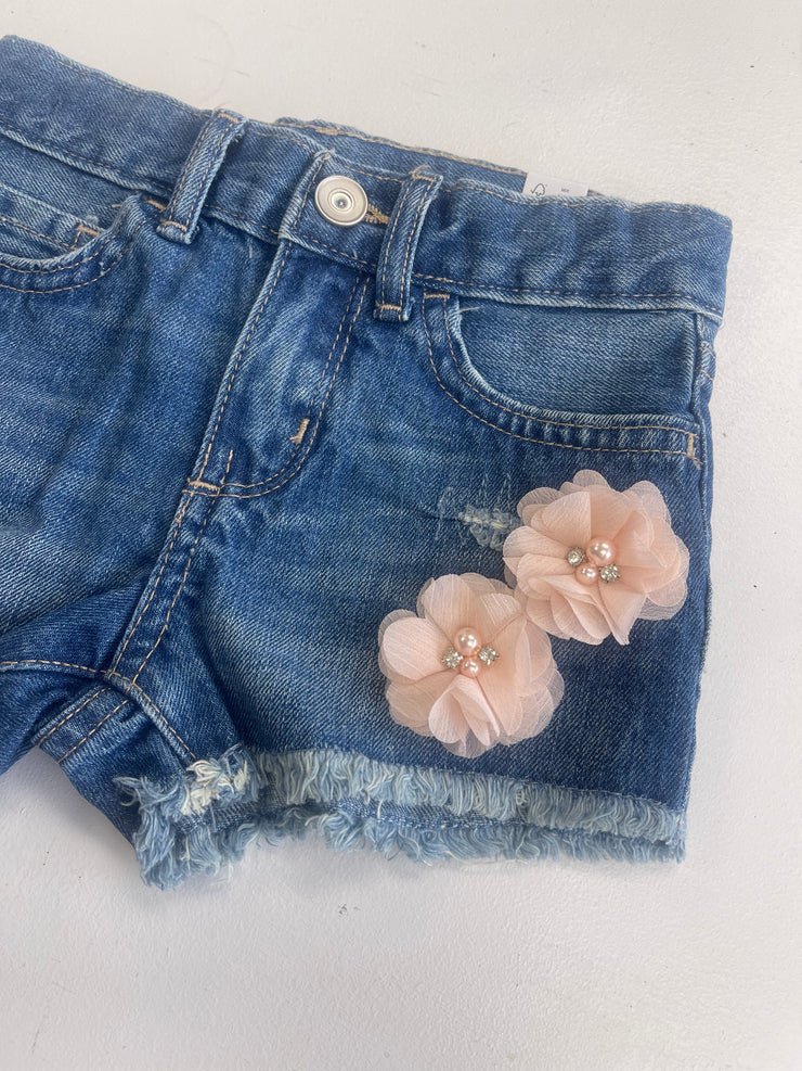 Cheap denim shorts with flowers Sale Black Friday
