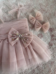 Tulle Pig Tail Bows
