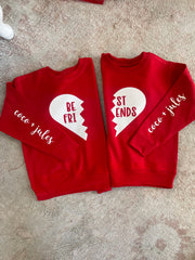 Best Friends Sweatshirt (Set of Two) (Baby, Big Girl, Adult)