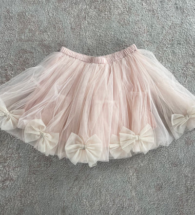 Bows Galore Skirt - Peach/Almond