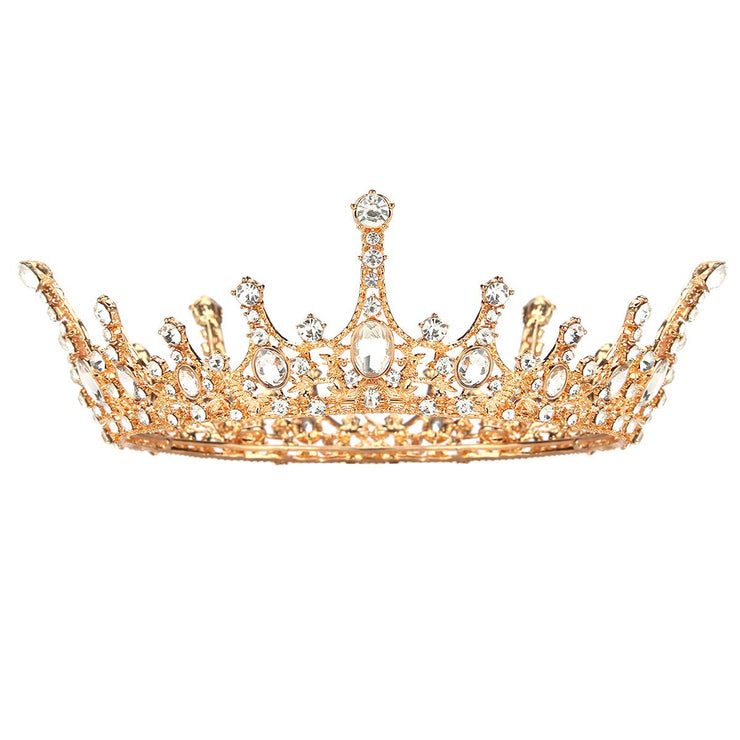Regal Rhinestone Tiara Crown