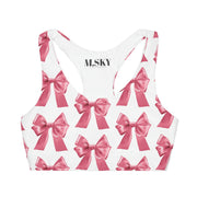 Pink Bow Girls' Double Lined Seamless Cropped Tank