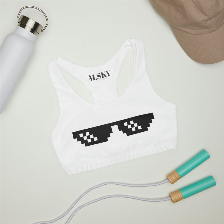 Pixel Glasses Double Lined Seamless Cropped Tank