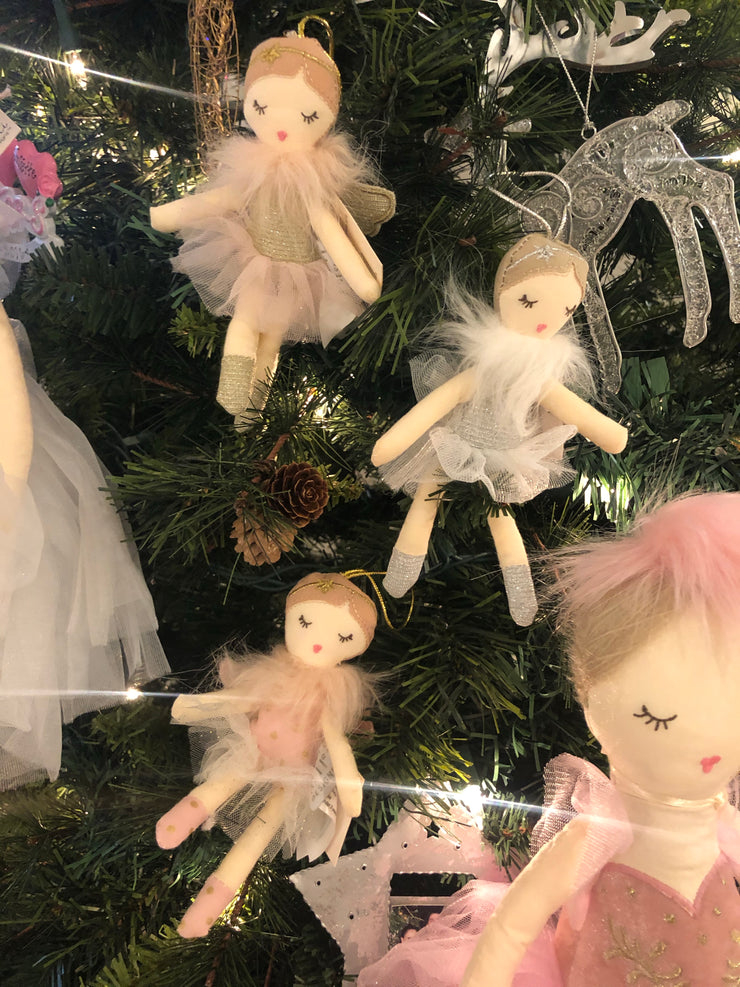 Angel Plush Mini Ballerina Ornament Set