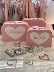 SweetHEART Personalized Suitcase Box (Script Font)