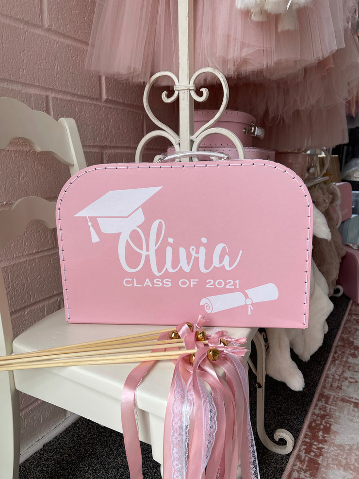 Graduation Cap and Diploma Personalized Suitcase Box