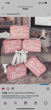 Mademoiselle Bow Personalized Suitcase Box