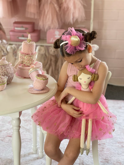 Keepsake Autograph Doll & Cupcakes Baby Shower Gift-girl