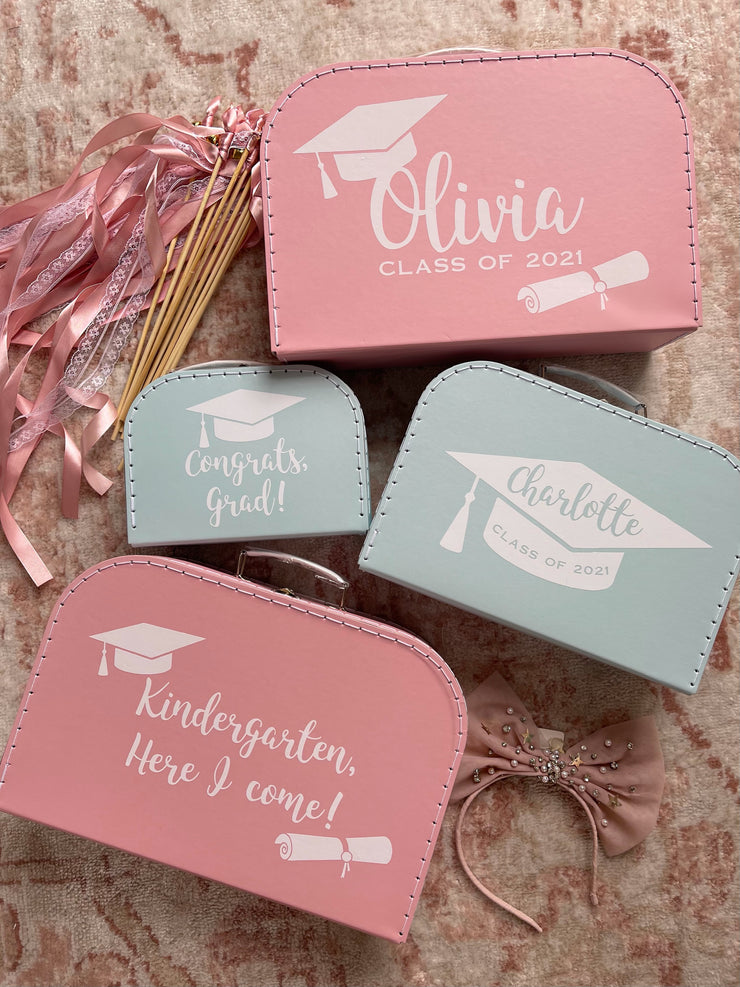 Graduation Cap and Diploma Personalized Suitcase Box