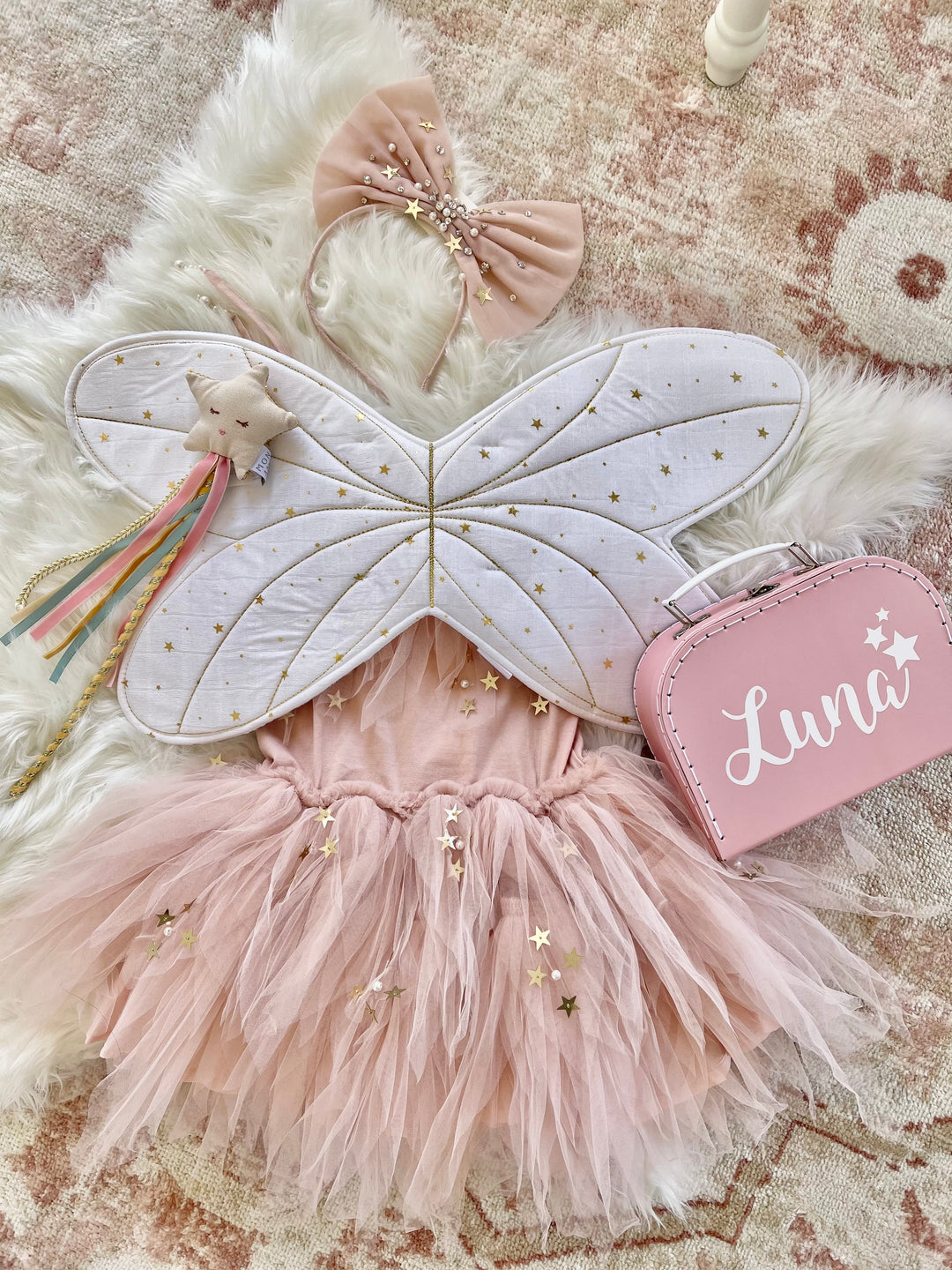 FAIRY WINGS AND STAR MAGIC WAND DRESS UP SET