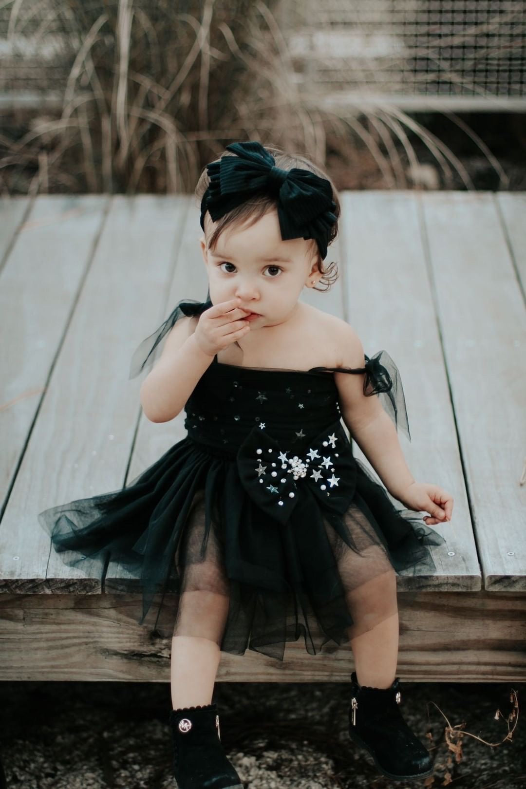 Stardust Bow Dress - Baby + Big Girl 12-18 mo Stardust Bow Dress - Baby + Big Girl 12-18 mo