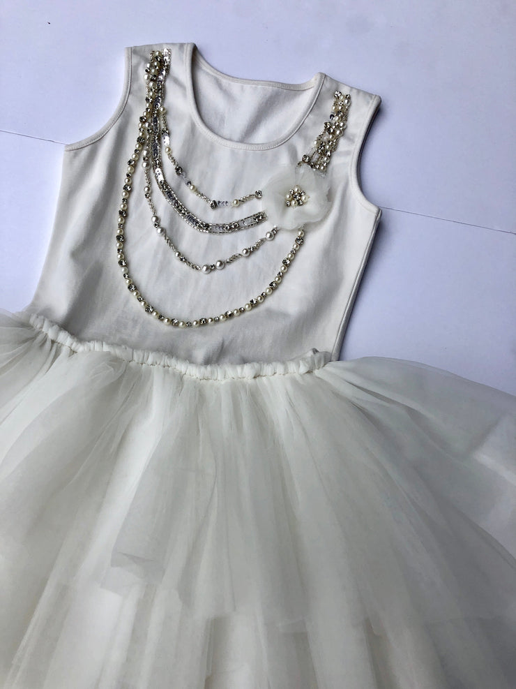 Jeweled Hi/Low Dress